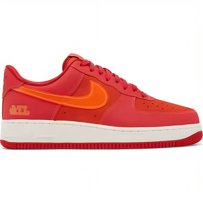 a red and orange shoe