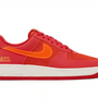 a red and orange shoe