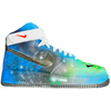 a blue and green shoe