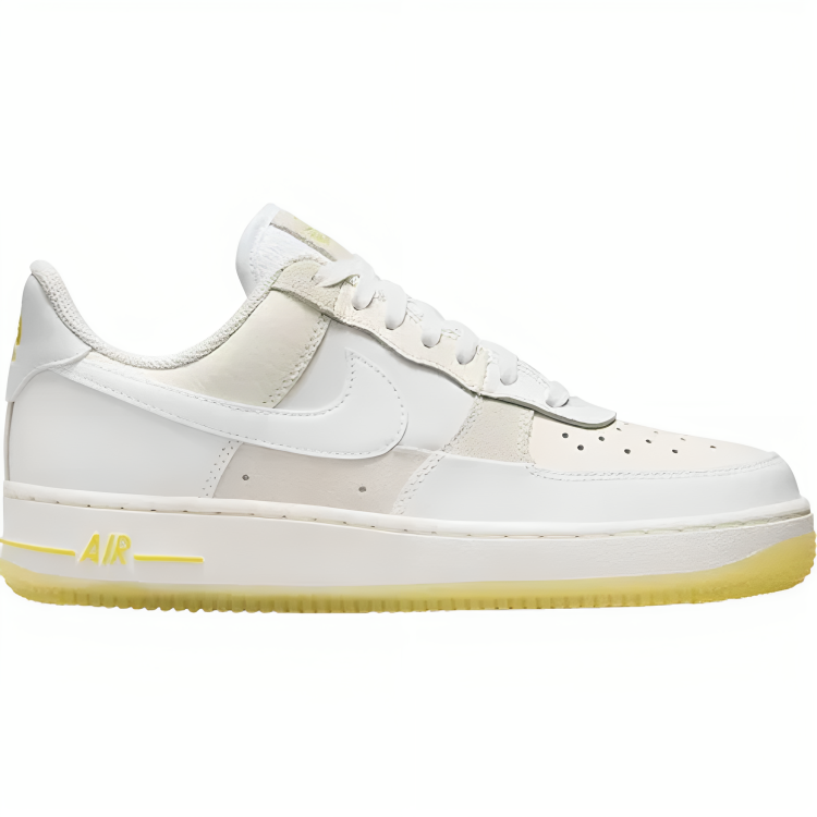 a white and yellow sneaker