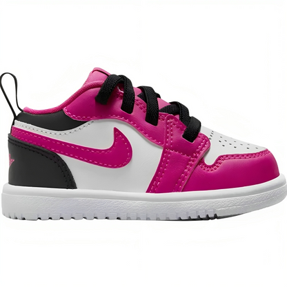 a pink and black shoe