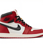a red and white shoe