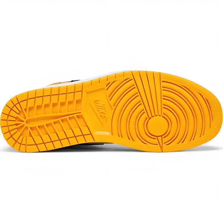 a yellow sole of a shoe