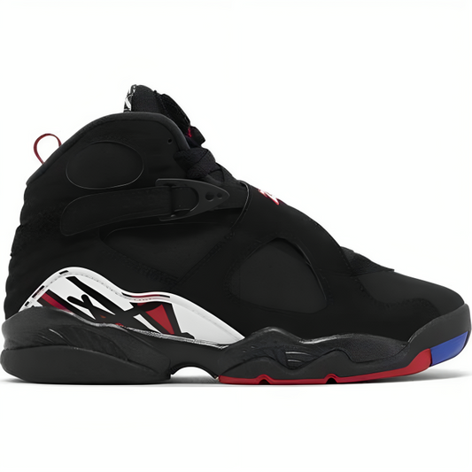 a black and red basketball shoe