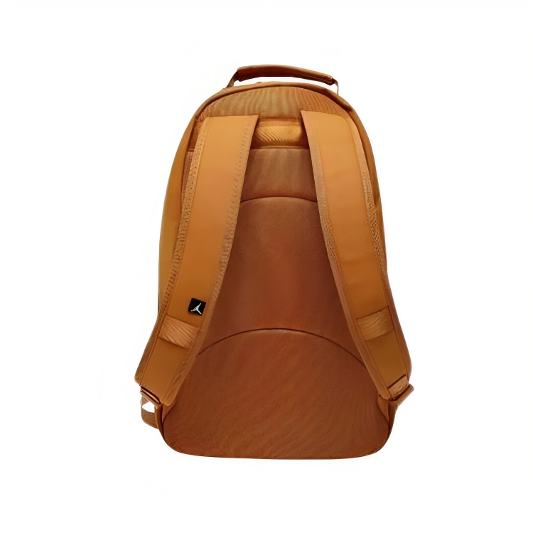 a back of brown backpack