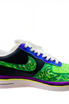 a colorful shoe with a white sole