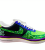 a colorful shoe with a white sole