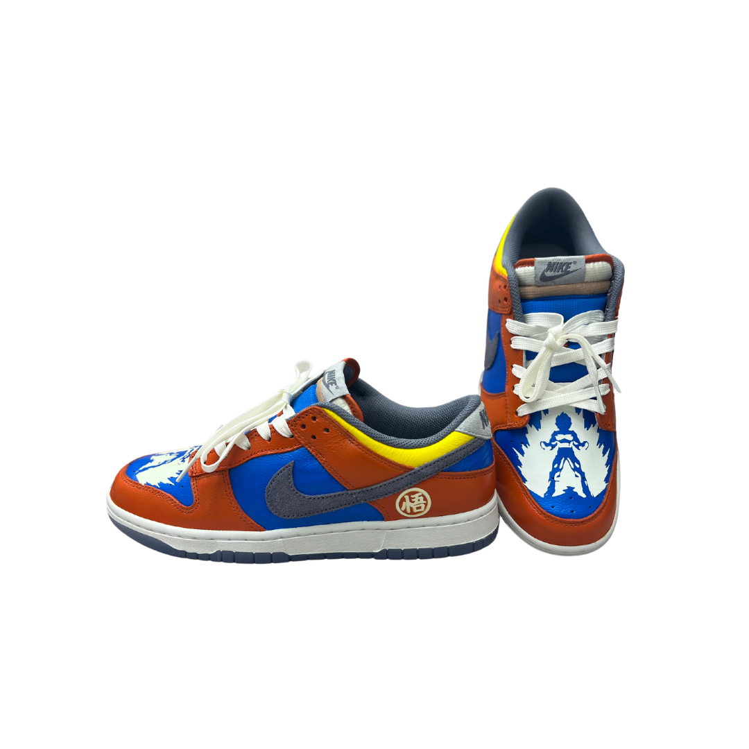 a pair of colorful shoe