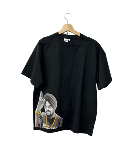 a black shirt with a picture on it