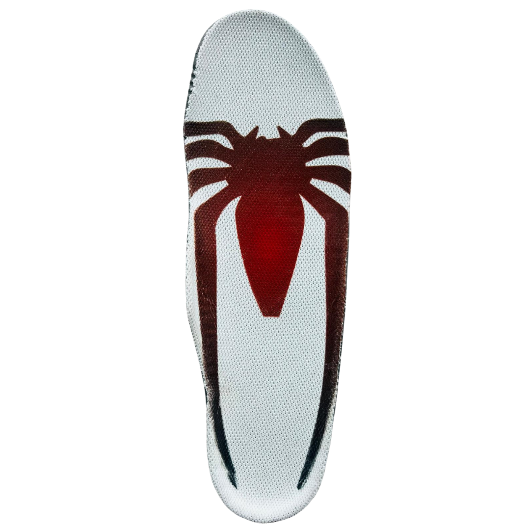 a shoe insole with spider print