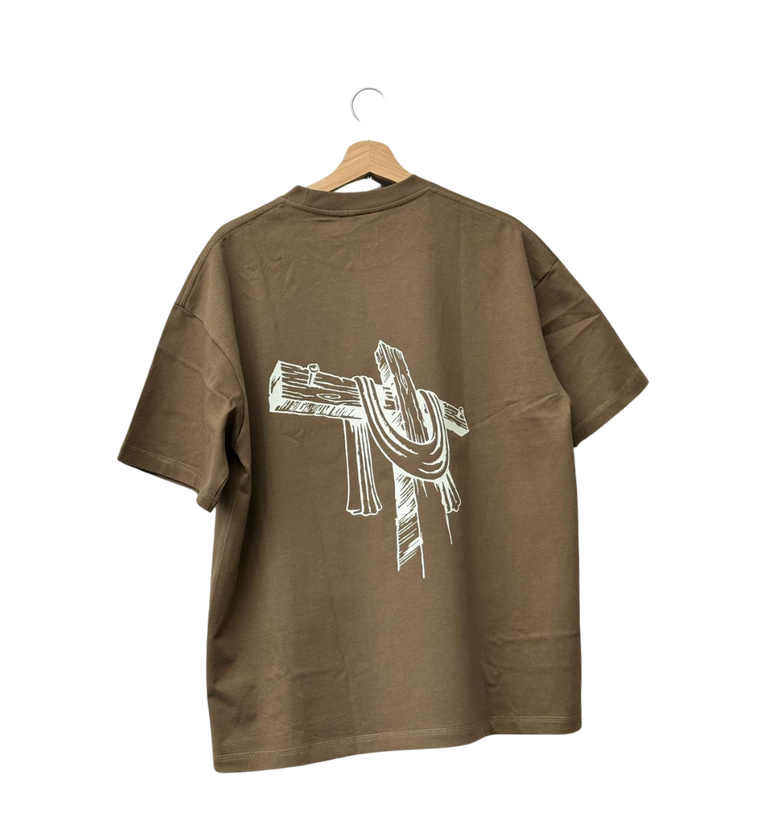 a brown t shirt on a stinger