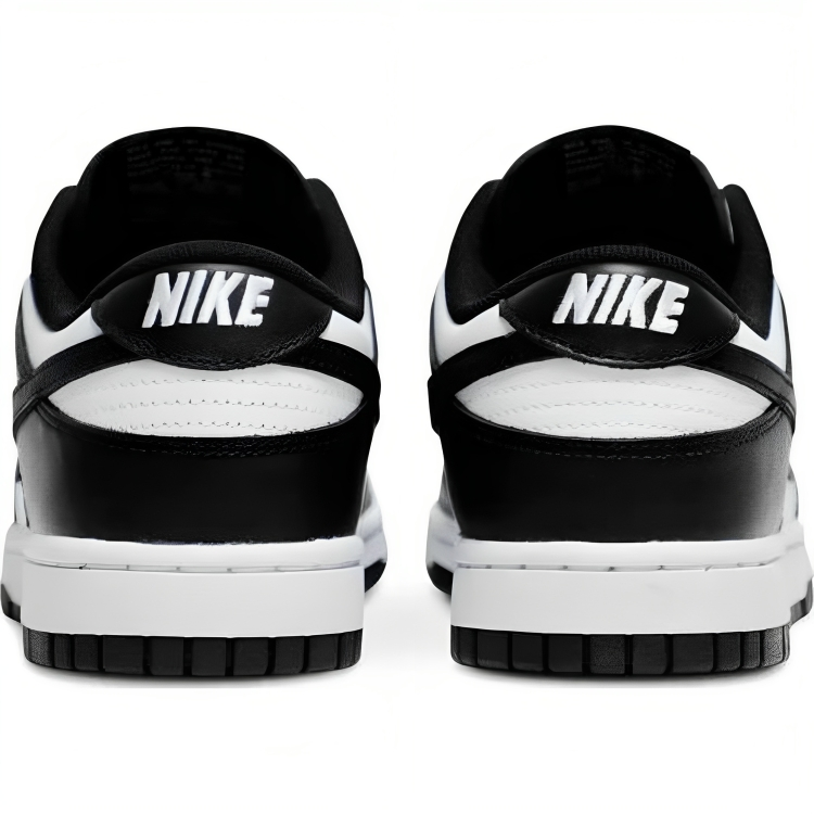 a pair of black and white sneakers