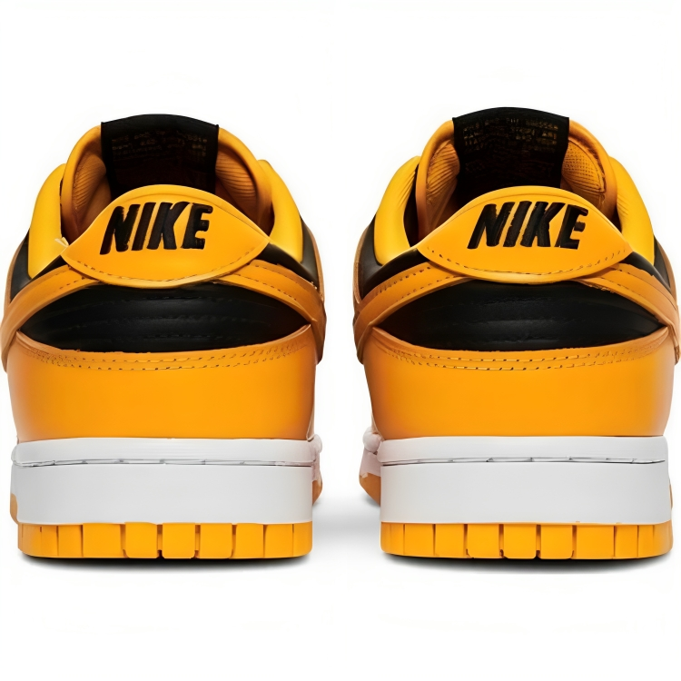 a pair of yellow and black shoes