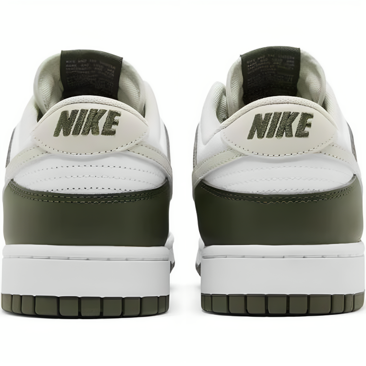 a pair of a green and white sneaker