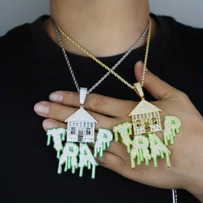 a person holding necklace