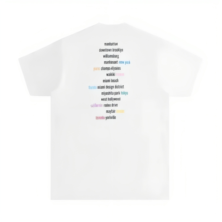 a white shirt with text on it