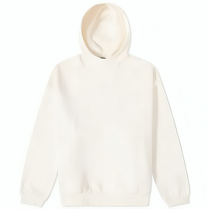 a white hoodie with a hood