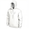 a white sweatshirt with a hood