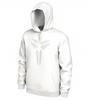 a white sweatshirt with a hood