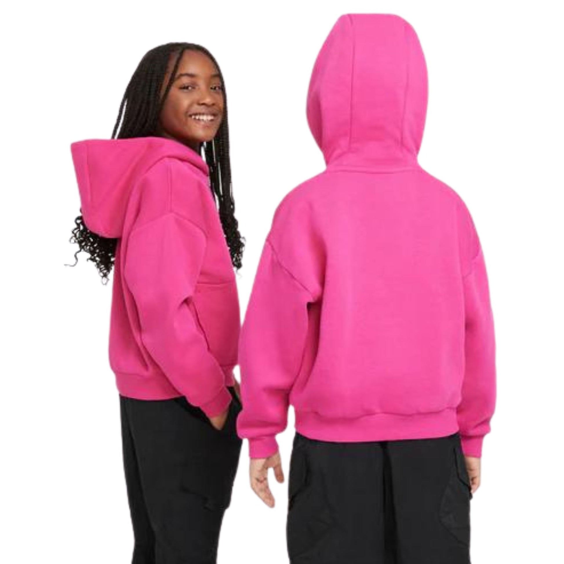 a close up of a pink hoodie