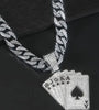 A necklace made of diamond poker chips, featuring a single diamond poker chip pendant.