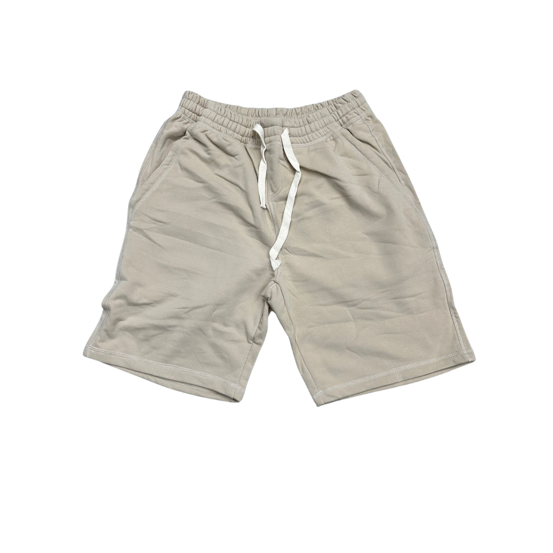 a brown shorts with a white drawstring on the side