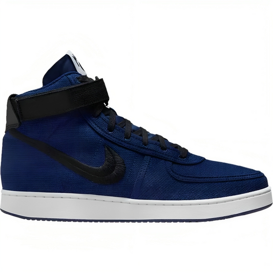 a blue and white sneaker