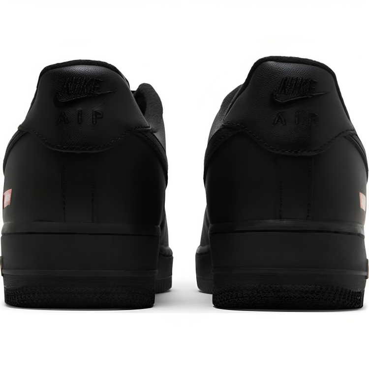 a pair of black sneakers