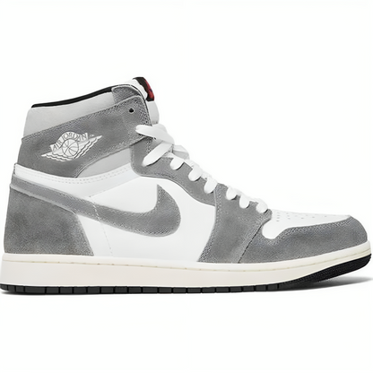 a grey and white sneaker