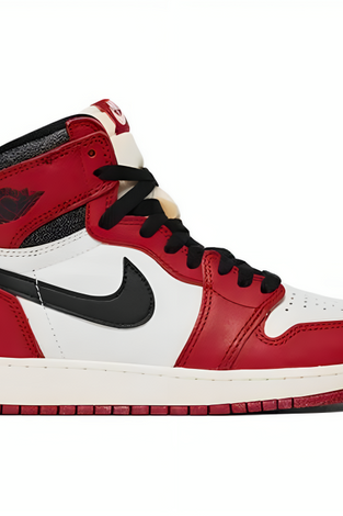 a red and white shoe