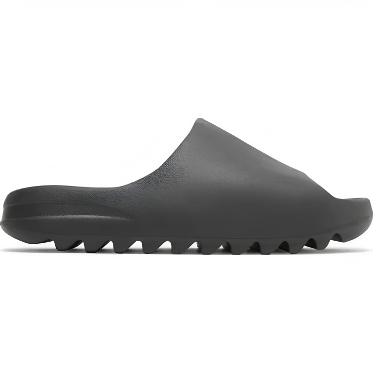 a black slipper on a white background