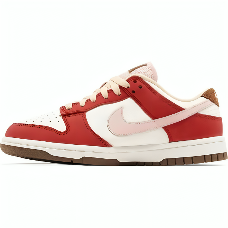 a red and white sneaker