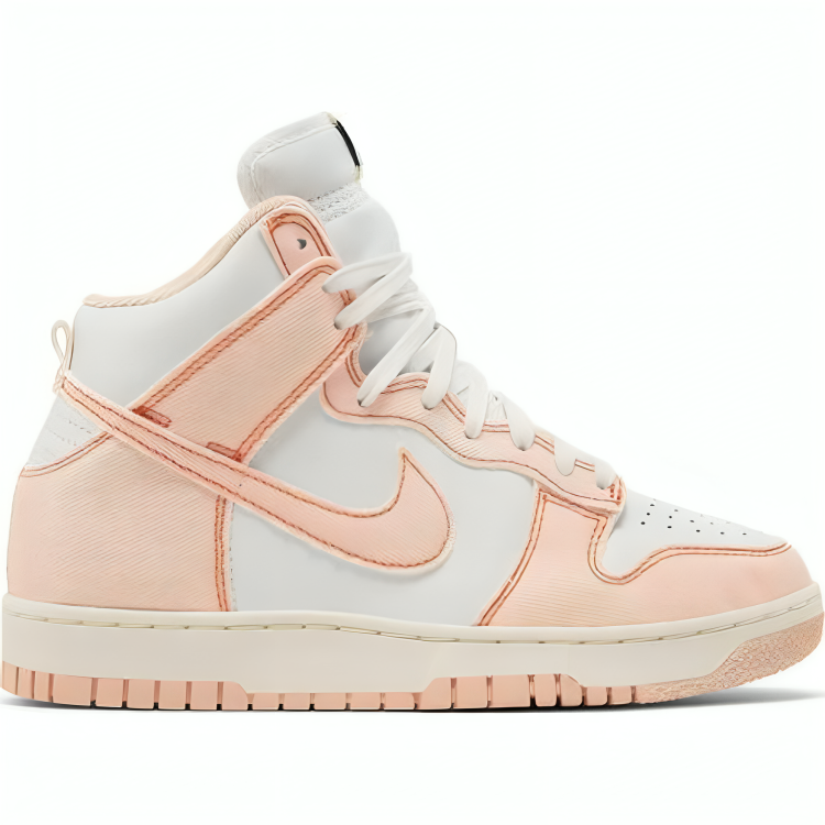 a white and pink sneaker