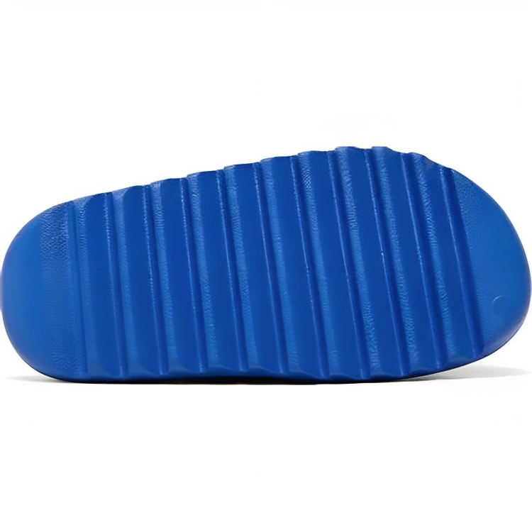 a blue sole of a shoe