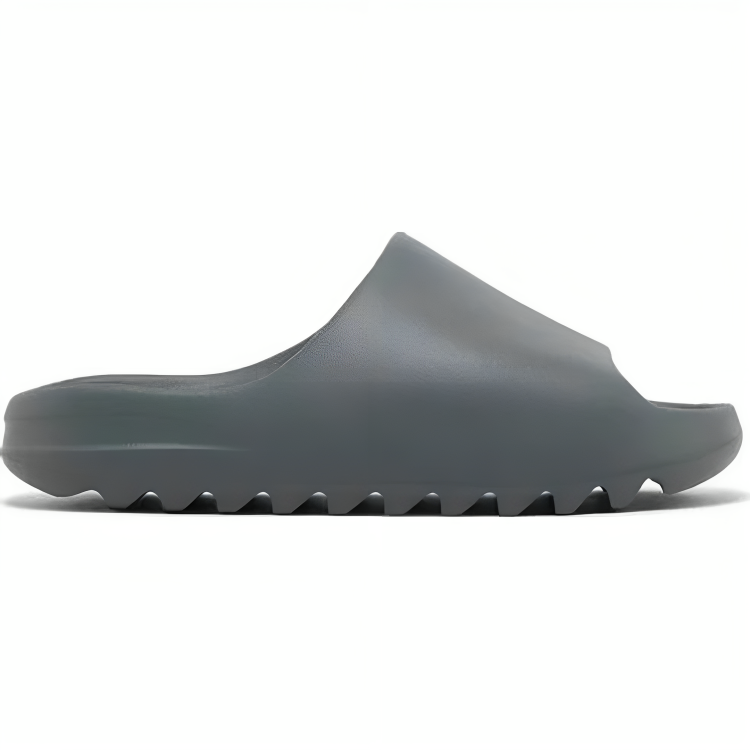 a grey slipper on a white background