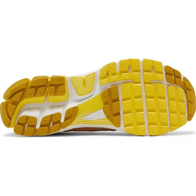 a yellow and white shoe
